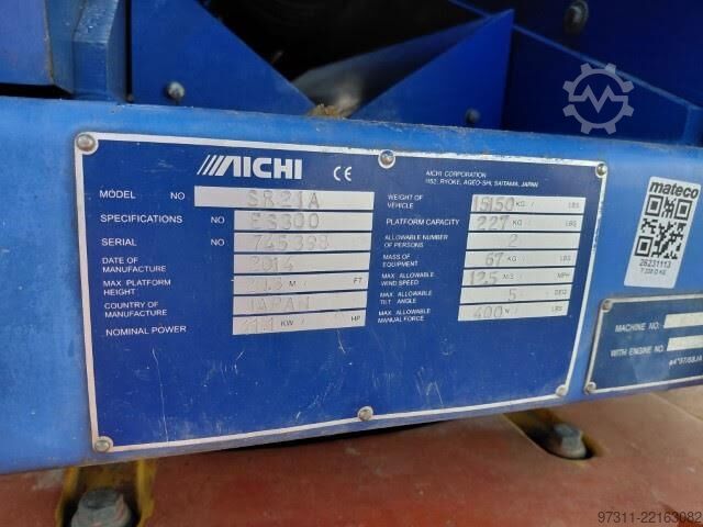 Telescopic boom lift Aichi SR21A