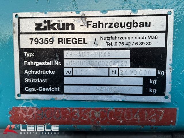 Trailer with working platform  Zikun ZK-AD3 Bordwand Absetz Mulden Container