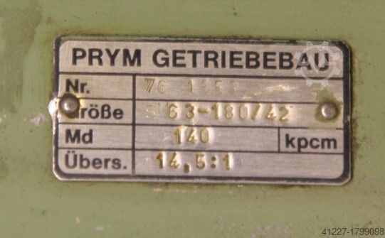 Adjustable geared motor 4 kW 14-70 rpm Prym L75-U24-B14