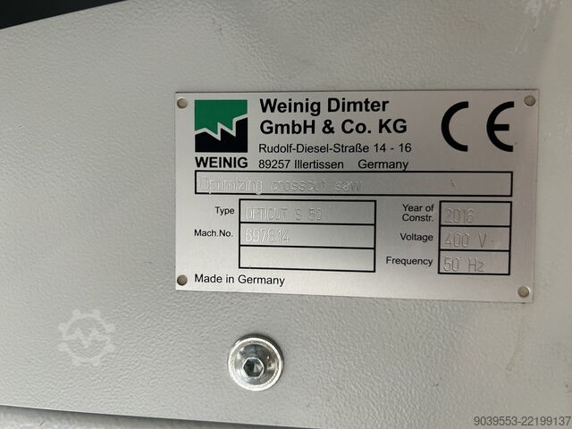 Optimization cross cut line WEINIG Dimter Opticut S 50