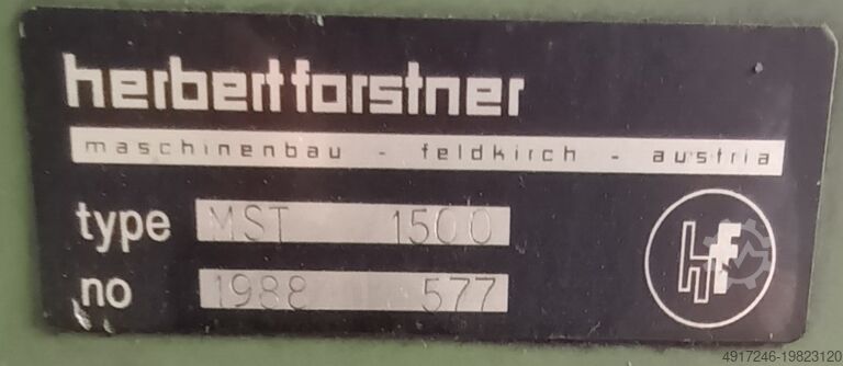 Longitudinal and cross-cutting line Forster MST 1500