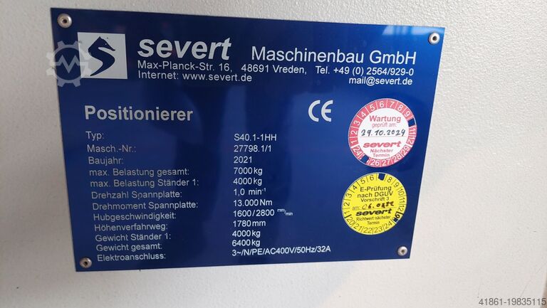 Drehpositionierer mit Hubeinrichtung SEVERT S 40.1.1 HH