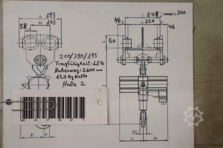 Kranfahrwerk Gedi 1500 kg