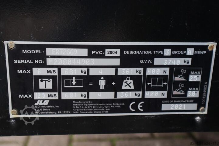 Scissor lift JLG ERT2669 Unused, Electric, 10m Working Height, 680k