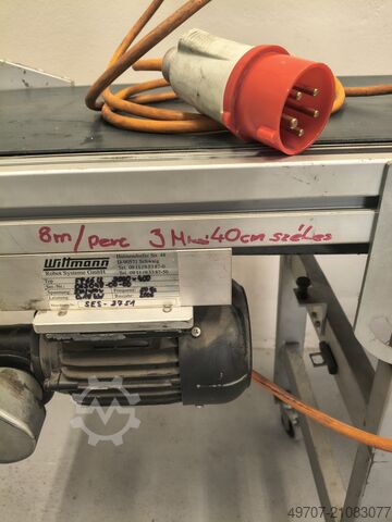 Förderband mit 310 x 40 cm , sortierband WITTMANN FP66U conveyor belt 3100x400mm