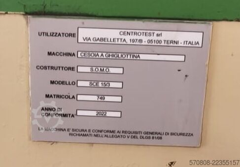 Schlagschere SOMO 1500 x 3 SOMO SCE 15/3