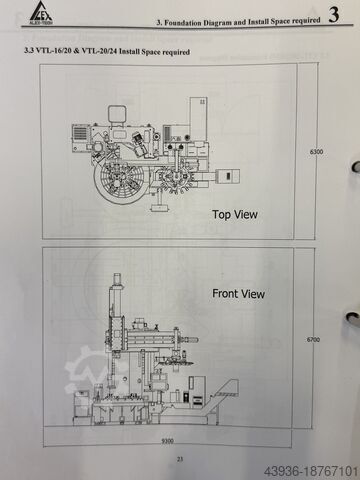 CNC Vertical lathe VIPER VTL 20/24 M ALEX TECH VIPER VTL 24M