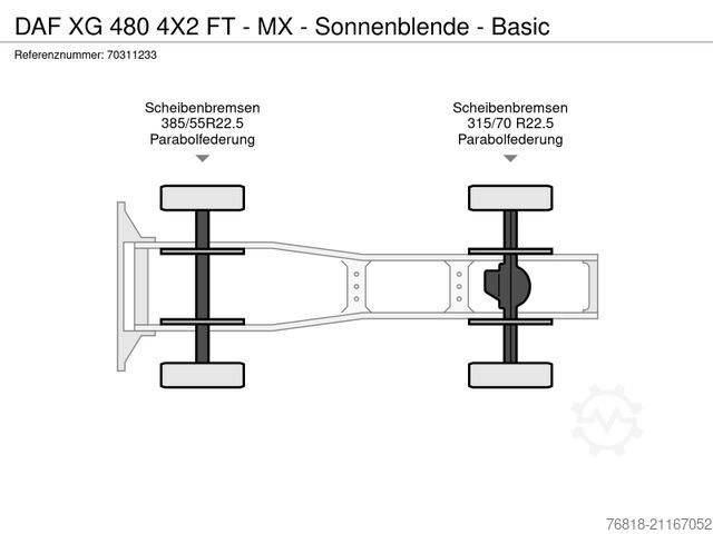 Standard SZM DAF XG 480 4X2 FT - MX - Sonnenblende - Basic