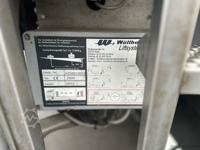 Reefer trailer Wüllhorst TFA 18-7,5 Carrier  Durchlader LBW