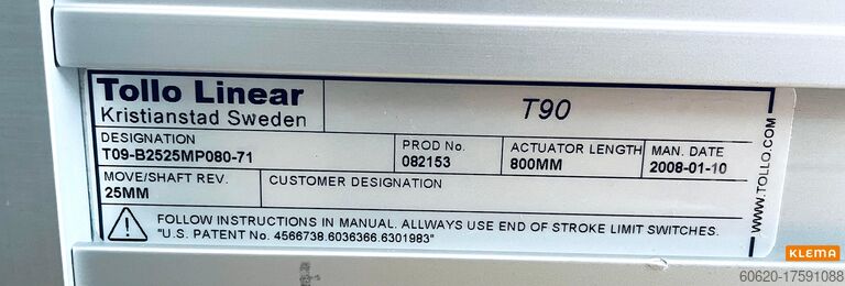 Electric motor-driven linear unit SEW-EURODRIVE DFT80K4/BMG/HR/ASB1(1)