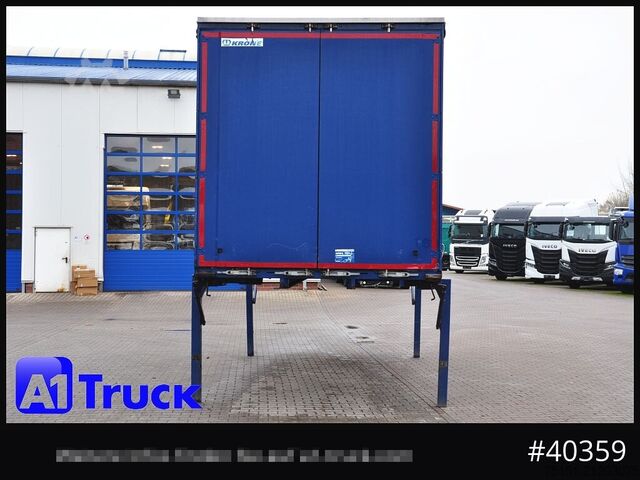 Wechselbrücke mit Pritsche & Plane KRONE Wechselbrücke 7,45, Code XL, Bordwand, neue Plane