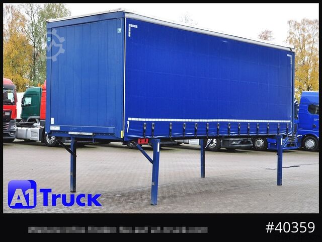 Wechselbrücke mit Pritsche & Plane KRONE Wechselbrücke 7,45, Code XL, Bordwand, neue Plane