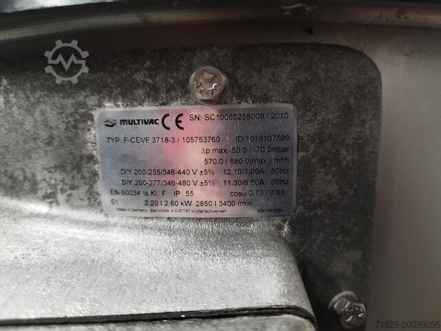 Vacuum cleaner for film residues for packaging machines Multivac F-CEVF 3718-3