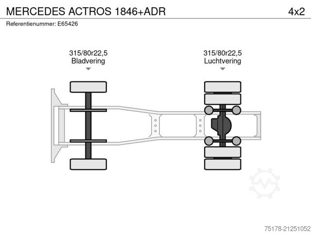 Standard tractor Mercedes-Benz ACTROS 1846+ADR