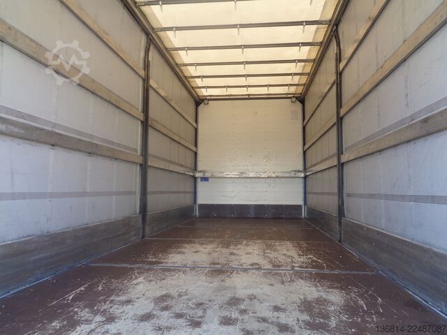 Flatbed truck with tarp MERCEDES-BENZ Actros 1843 LL 7,1 M P+P+LBW AHK