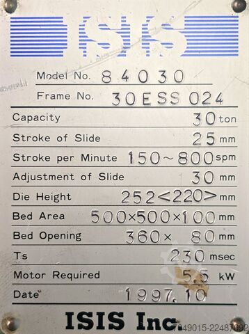 High-speed Press ISIS 84030