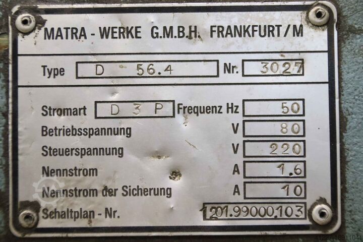 Lathe flange lathe Matra D 56.4