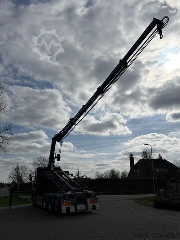 Hakenarmsystem Scania R580 V8 8x4 !!TRIPLE HIAB 24 TM CRANE!!CONTAINE...