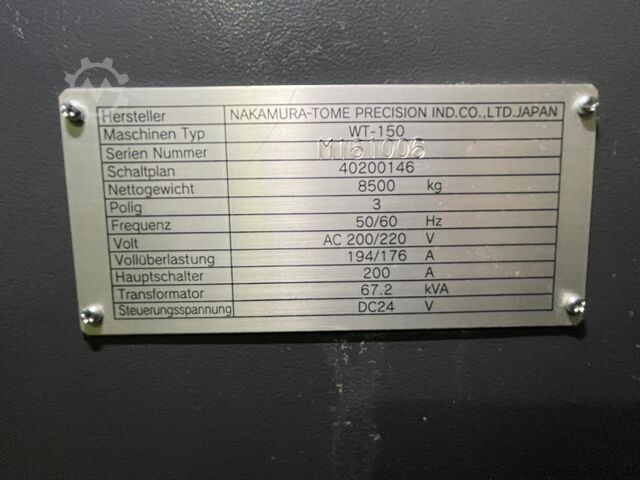 Horizontal CNC lathe Nakamura-Tome WT-150