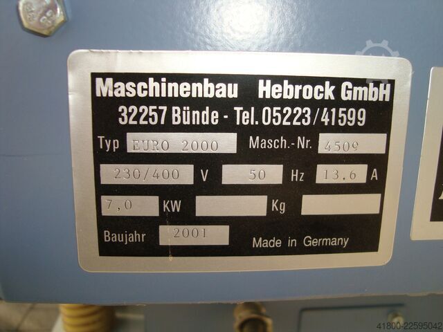 Kantenanleimmaschine Hebrock EURO 2000  
