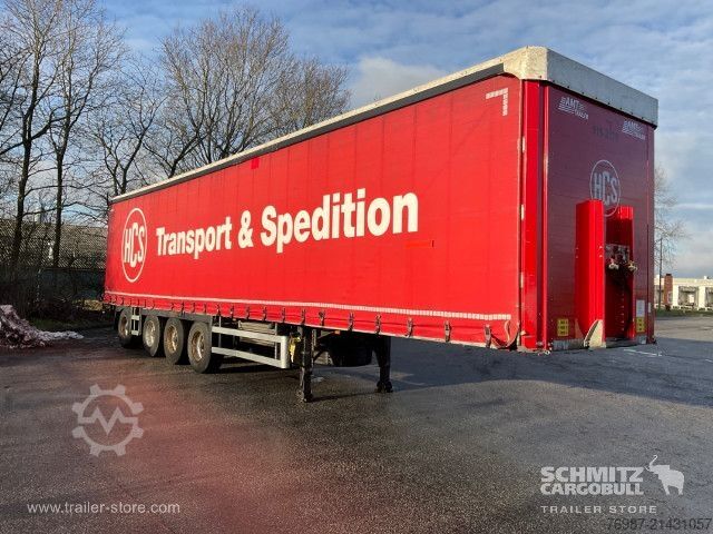 Open semitrailer with tarp  Curtainsider Standard Staplerhalterung