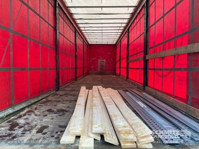 Open semitrailer with tarp  Curtainsider Standard Staplerhalterung