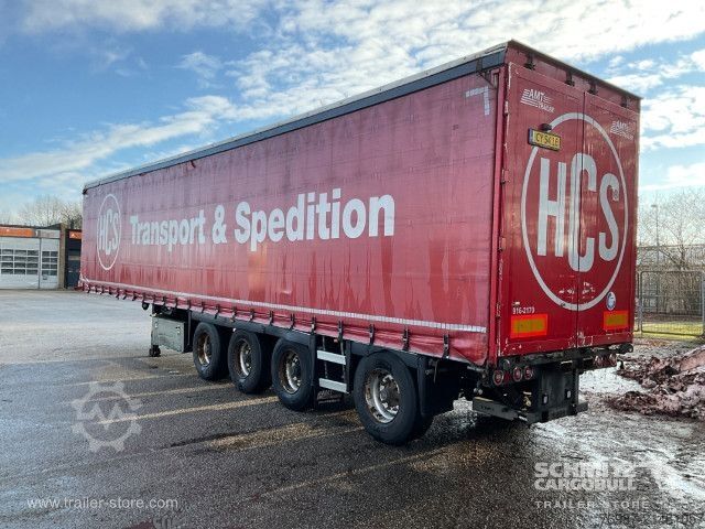 Open semitrailer with tarp  Curtainsider Standard Staplerhalterung