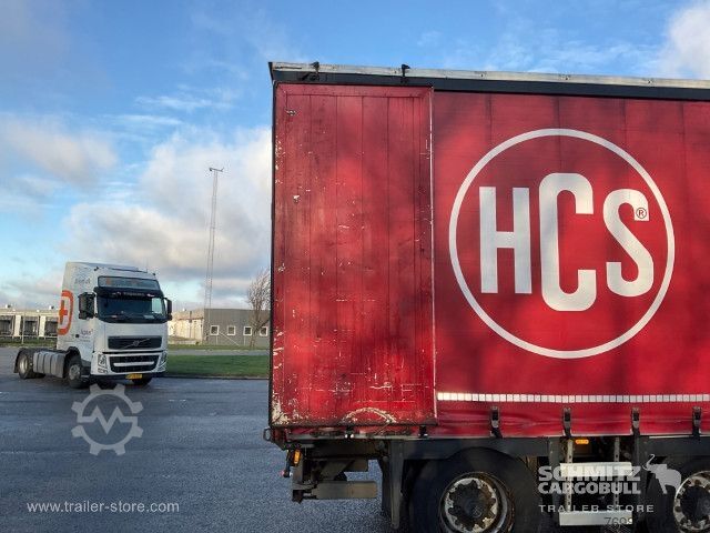 Open semitrailer with tarp  Curtainsider Standard Staplerhalterung