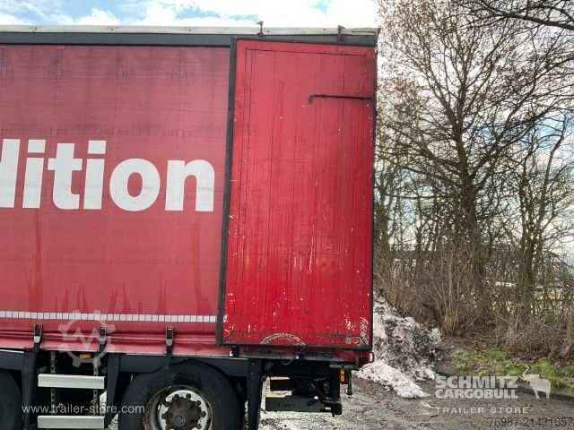 Open semitrailer with tarp  Curtainsider Standard Staplerhalterung