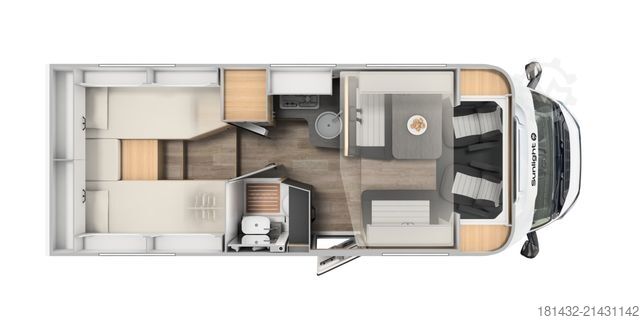 Semi-integrated camper SUNLIGHT T 67 Adventure Edition Modell 2026