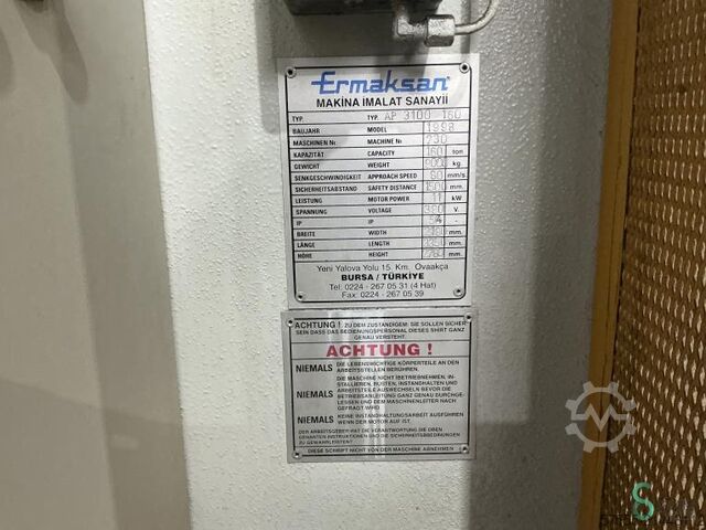 Press brakes  Ermaksan AP 3100mm x 160t 1998 Ermaksan 