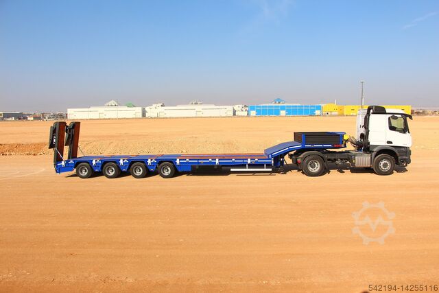Lowbed semitrailer for transportation of construction machinery GVN Trailer 4 Axle Standart Lowbed