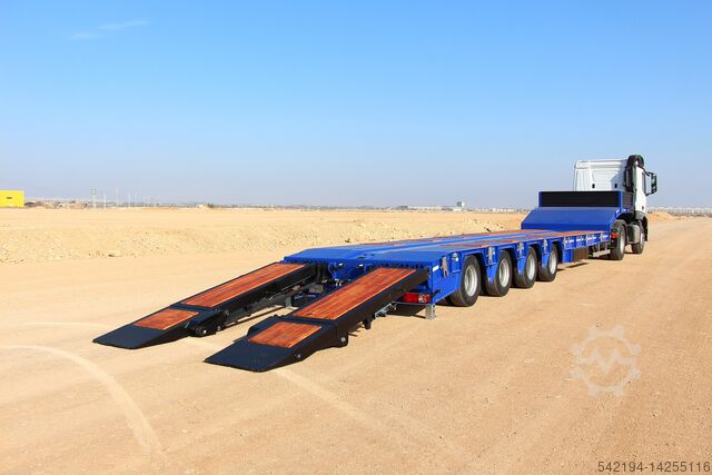 Lowbed semitrailer for transportation of construction machinery GVN Trailer 4 Axle Standart Lowbed