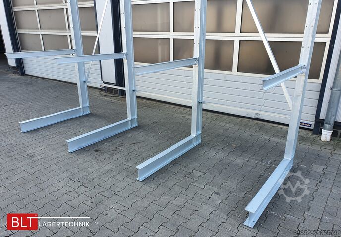 Cantilever rack ca. 4,02 lfm. Kragarmregal  H:400cm T: 137 cm , 500 kg/Arm , 4 Lagerebenen