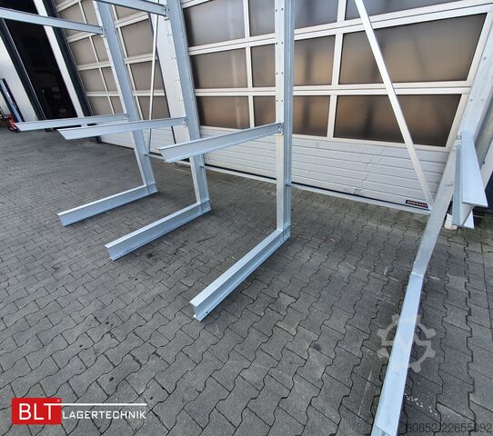 Cantilever rack ca. 4,02 lfm. Kragarmregal  H:400cm T: 137 cm , 500 kg/Arm , 4 Lagerebenen