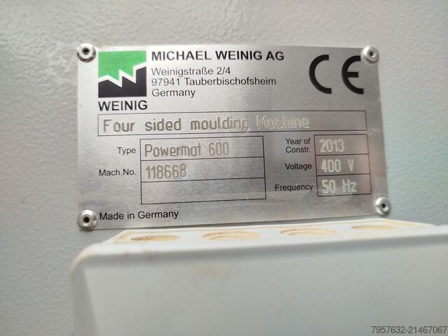 Schnellhobler / Kurzhobler WEINIG Powermat 600 Powerlock, Rondamat 960