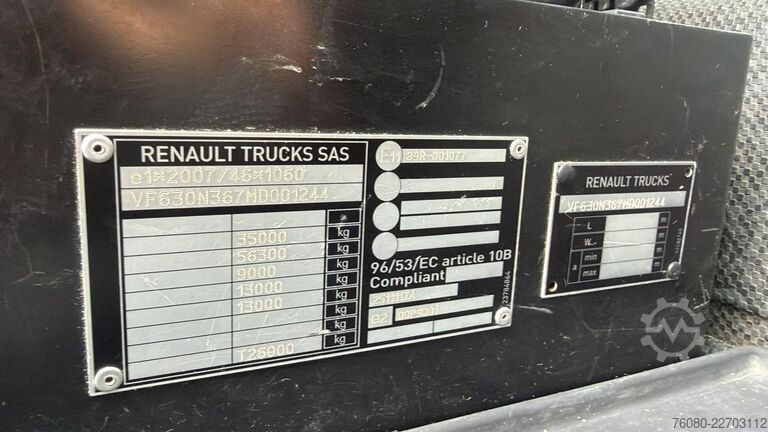 Hakenarmsystem Renault C440 (BELGIAN TRUCK / PALFINGER 20T HOOK / WB 4...