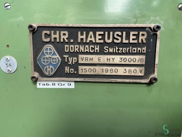 Plate rolling machines  Haeusler VRM E HY 3000/8 1980 Haeusler VRM E HY 3000/8