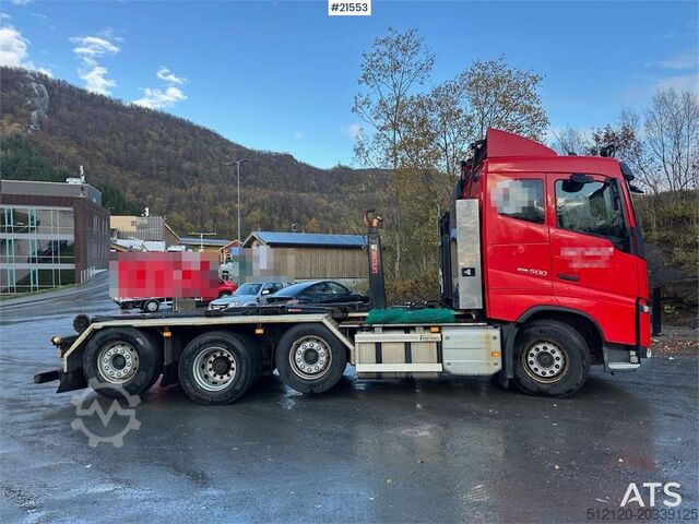 Hakenarmsystem Volvo FH 500 hook truck 8x2 w/ 21 t hook. WATCH VIDEO.