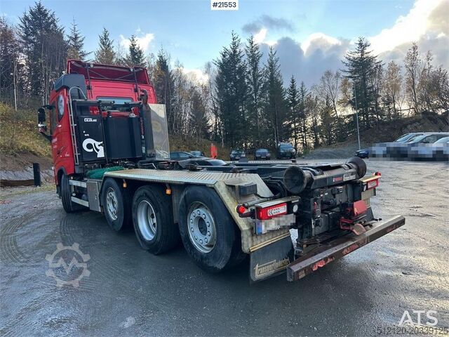Hakenarmsystem Volvo FH 500 hook truck 8x2 w/ 21 t hook. WATCH VIDEO.