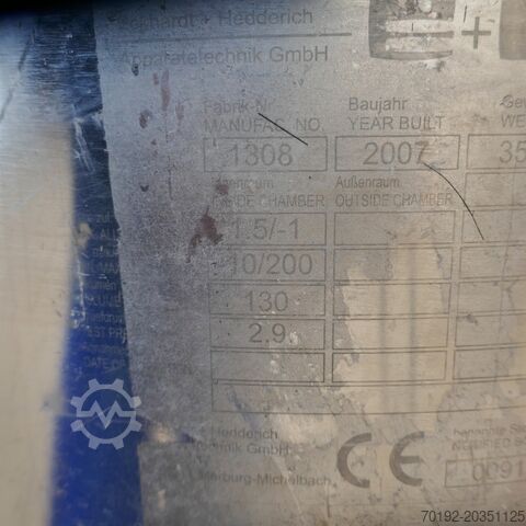 130 liter pressure tank made of V4A Eckhardt + Hedderich 6312