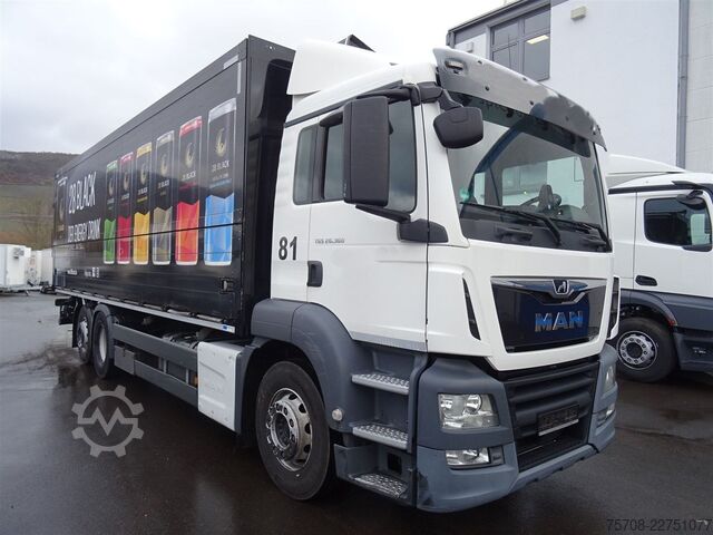 Box truck MAN 26.360 TGS*Schwenkwand*20 Pal*Lift/Lenk*2,5t LBW