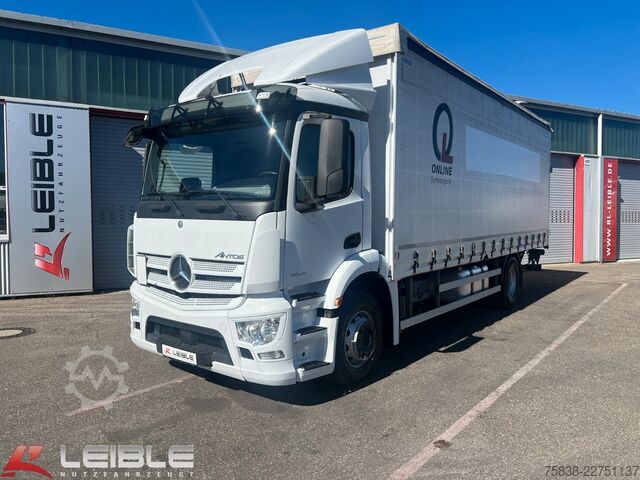 Flatbed truck with tarp MERCEDES-BENZ Antos 1832*Aufbau Rufa*LBW-Dautel*236 TKM*