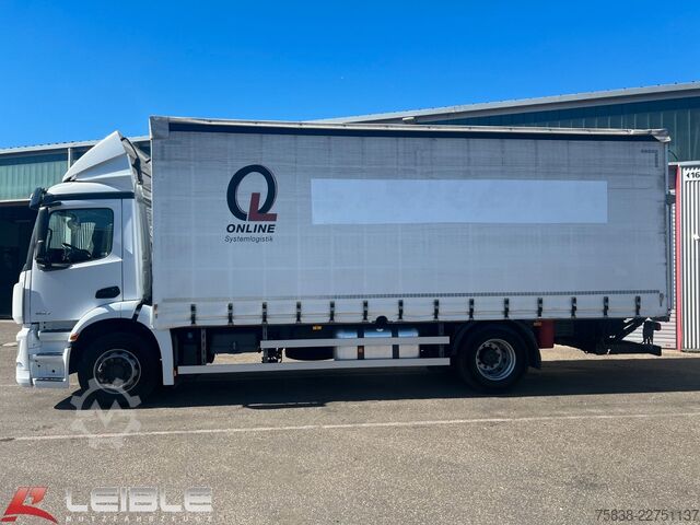 Flatbed truck with tarp MERCEDES-BENZ Antos 1832*Aufbau Rufa*LBW-Dautel*236 TKM*