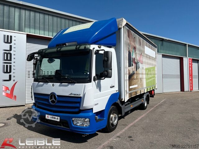Curtain sider van MERCEDES-BENZ Atego 821*Pr./Pl.*LBW-Bär*Kamera*Klima*Automatik