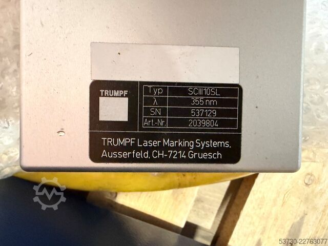 TruMark 3000 Laser 3330 TruMark SIII10SL Trumpf TruMark 3000 Laser TruMark Industrielase