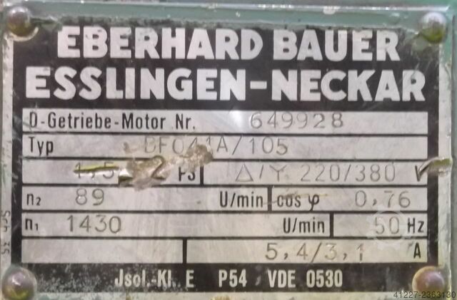 Getriebemotor 1,1 kW 89 U/min Bauer DF041A/105