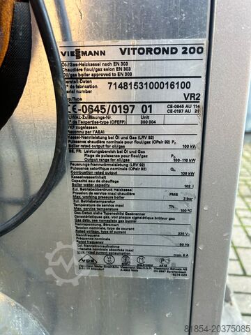 Heizkessel Viessmann Vitorond 100kw/6101/01 Heizkessel Viessmann Vitorond 100kw/6101/01 Heizkessel Viessmann Vitorond 100kw/6101/01