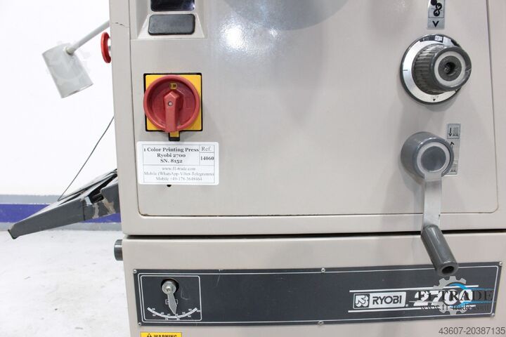 1 Farben Offsetdruckmaschine / 1 Color Sheet-Fed Offset Press Ryobi 2700