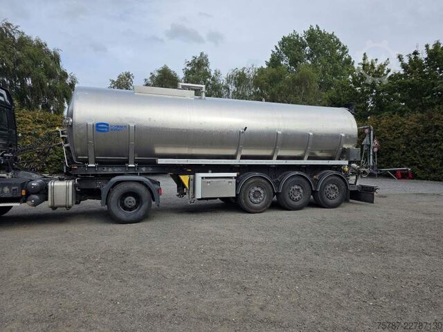 Tanker semitrailer D-TEC Jansky Schwarte TSA, Edelstahl, 30.000 L,Unfall
